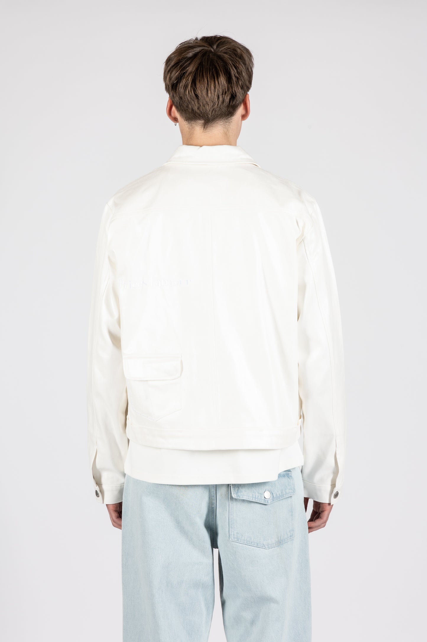 WHITE WAXED DENIM JACKET